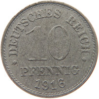 GERMANY EMPIRE 10 PFENNIG 1916 F #s081 0107 - 10 Pfennig