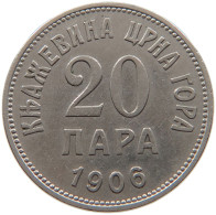 MONTENEGRO 20 PARA 1906 #s087 0525 - Yugoslavia