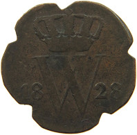 NETHERLANDS CENT 1828 TOLED #s084 0141 - 1815-1840: Willem I