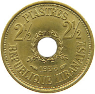 LEBANON 2 1/2 PIASTRES 1955 #s088 0651 - Líbano