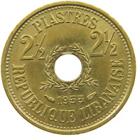 LEBANON 2 1/2 PIASTRES 1955 #s088 0653 - Lebanon