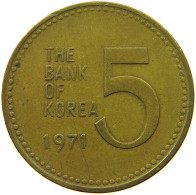 KOREA 5 WON 1971 #s088 0687 - Corea Del Sud