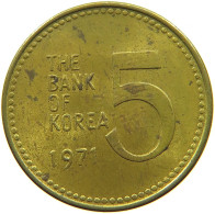 KOREA 5 WON 1971 #s088 0689 - Korea (Süd-)