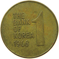 KOREA 1 WON 1966 #s088 0493 - Korea, South