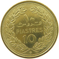 LEBANON 10 PIASTRES 1972 #s088 0733 - Líbano