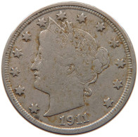 UNITED STATES OF AMERICA NICKEL 1911 #s087 0517 - 1883-1913: Liberty (Libertà)