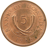 UGANDA 5 CENTS 1966 TOP #s083 0361 - Oeganda