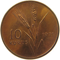 TURKEY 10 KURUS 1971 TOP #s084 0465 - Turquie