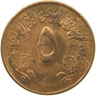 SUDAN 5 MILLIEMES 1972 #s083 0173 - Sudan