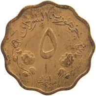 SUDAN 5 MILLIEMES 1956 #s083 0291 - Soedan