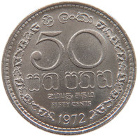 SRI LANKA 50 CENTS 1972 #s087 0317 - Sri Lanka (Ceylon)