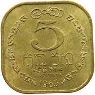 SRI LANKA 5 CENTS 1963 #s088 0661 - Sri Lanka