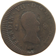 SPAIN 8 MARAVEDIS 1817 #s085 0077 - Primeras Acuñaciones