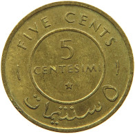 SOMALIA 5 CENTS 1967 #s088 0615 - Somalië