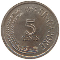 SINGAPORE 5 CENTS 1967 #s084 0557 - Singapour