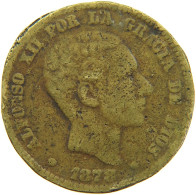SPAIN 10 CENTIMOS 1878 PERIOD RESTRIKE #s085 0107 - First Minting