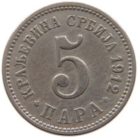 SERBIA 5 PARA 1912 Petar I. (1903-1918) #s087 0007 - Servië