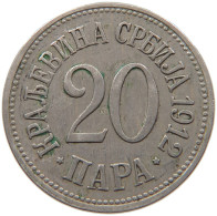 SERBIA 20 PARA 1912 Petar I. (1903-1918) #s087 0435 - Serbia