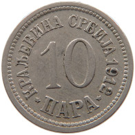 SERBIA 10 PARA 1912 Petar I. (1903-1918) #s087 0183 - Serbie