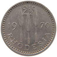 RHODESIA 2 1/2 CENTS 1970 #s084 0575 - Rhodésie