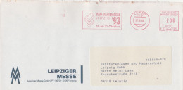 Deutschland Brief Mit Freistempel Leipzig 1993 Leipziger Messe Bau Fachmesse  Form DDR E11 1751 - Maschinenstempel (EMA)