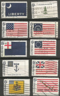 USA 1968 Historical Flags Issue - Cpl 10v. Set Used - SC. # 1345/54 - Usati