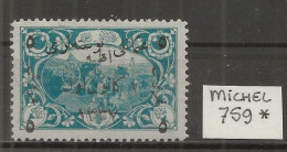 TURQUIE  N°759 Neuf - Nuovi