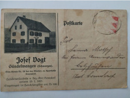 Gündelwangen ,Schwarzwald, Handelshaus Josef Vogt, Bonndorf, 1922 - Bonndorf