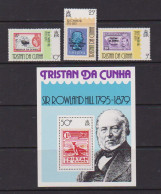 TRISTAN  DA  CUNHA    1979     Birth  Centenary  Of  Rowland  Hill    Set  Of  3  +  Sheetlet    MH - Tristan Da Cunha