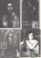 ESPAGNE - 10 CARTES MAXIMUM - Yvert N° 1312/21 - OEUVRES De ROMERO De TORRES  JOURNEE Du TIMBRE 1965 - 3 SCANS - Maximum Cards