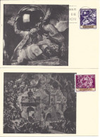 ESPAGNE - 10 CARTES MAXIMUM - Yvert N° 1312/21 - OEUVRES De JOSE MARIA SERT  JOURNEE Du TIMBRE 1966 - 5 SCANS - Maximum Cards