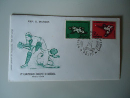 SAN MARINO   FDC  1964   SPORTS  BASEBALL - Honkbal