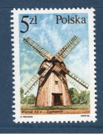 Pologne, Polska, **, Yv 2871, Mi 3060, Moulin à Vent, Zygmuntow, 20e Siècle, - Mühlen