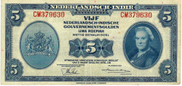 NETHERLANDS INDIES P113 5 GULDEN  1943     VF - Other - Asia