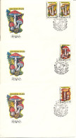 USSR FDC 15-5-1986 Mushrooms Complete Set Of 5 On 5 Covers With Cachet - FDC