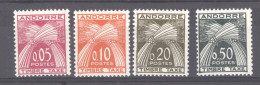 Andorre   -  Taxe  :  Yv  42-45  * - Unused Stamps