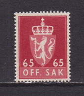 NORWAY - 1955-82 Official  65o Never Hinged Mint - Oficiales