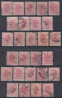 ⁕ Romania 1900 - 1911 Rumänien ⁕ Prince Karl I / King Carol I. 10 Bani Mi.133 A,b ? ⁕ 27v Used / Shades / Errors - Oblitérés