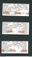Jeu De 3 Tickets "Relevé Journalier De Distributeur De Billets - Gare De Houilles" Ticket De Train SNCF RATP - Other & Unclassified