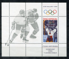 TSCHECHISCHE REPUBLIK Block 8, Bl.8 Mnh - Olympische Spiele Nagano, Eishockey - CZECH REPUBLIC / RÉPUBLIQUE TCHÈQUE - Blocs-feuillets