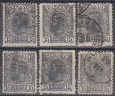 ⁕ Romania 1900 - 1908 Rumänien ⁕ Prince Karl I / King Carol I. 15 Bani Mi.135 ⁕ 6v Used - See Scan - Usado