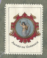 Cachet De Fermeture - Pologne -  Armes De Varsovie - Erinnophilie