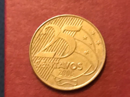 Münze Münzen Umlaufmünze Brasilien 25 Centovos 2005 - Brasil