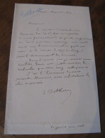 LEON BOTKINE Autographe Signé 1879 TRADUCTEUR LITTERATURE ANGLO-SAXONNE BEOWULF - Schrijvers