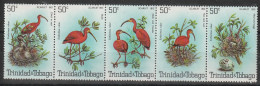 TRINIDAD Et TOBAGO -  N°413/7 ** (1980) Oiseaux : L'ibis écarlate - Trinité & Tobago (1962-...)