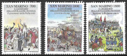 SAN MARINO - 1989 - 200° RIVOLUZIONE FRANCESE - SERIE 3 VALORI - NUOVA MNH** (YVERT 1215\7- MICHEL 1421\3 - SS 1261\4) - Unused Stamps