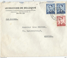 _Mm884: N° 925+926+926: BRUXELLES-BRUSSEL C21C : Par Expres > Wervicq 10.11.54.10 - 1953-1972 Lunettes