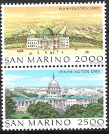 SAN MARINO - 1989 - GRANDI CITTA' -WASHINGTON - DITTICO 2 VALORI - NUOVO MNH** (YVERT 1224\5- MICHEL 1431\2 - SS 1268\9) - Ongebruikt