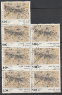 FRANCE - N° 2835 Oblitéré - "Gravure Rehaussée", Oeuvre De Marie Hélène Vieira Da Silva (1909-1992).bloc De 7 Timbres - Used Stamps