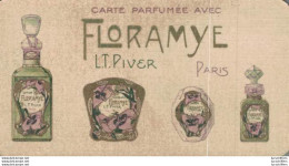 Carte Parfumée Avec Floramye - L.T.Piver - Calendrier 1927 - 2 Scans - Oud (tot 1960)
